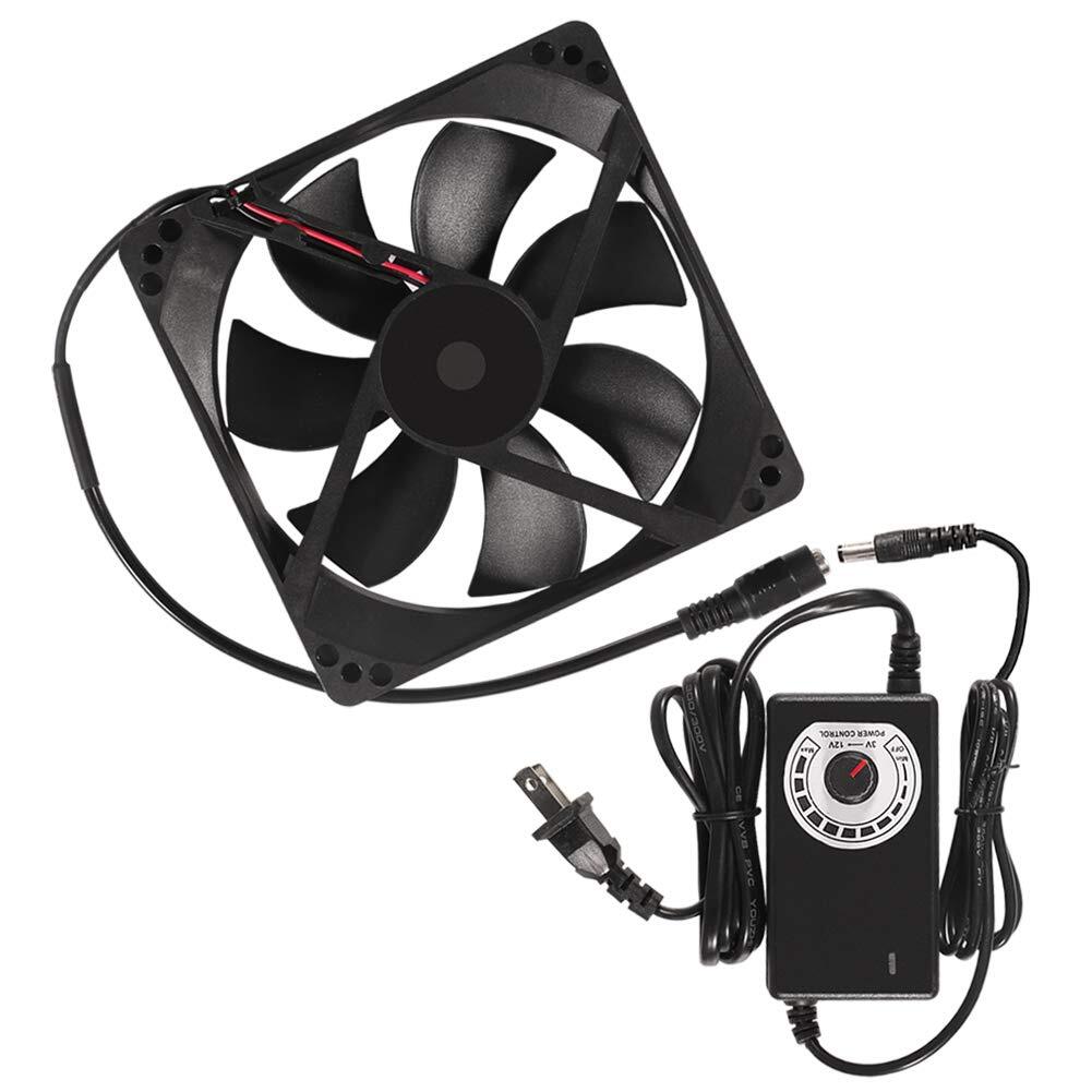 120mm Computer Fan with AC Plug Fan 120V 110V 220V 240V Multi Speed PC Cabinet