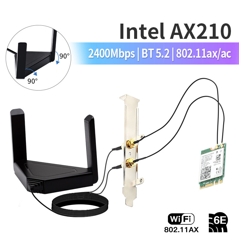 M.2 Wifi 6e Adapter for Intel AX210 mini Desktop Kit Wireless Network wifi Card