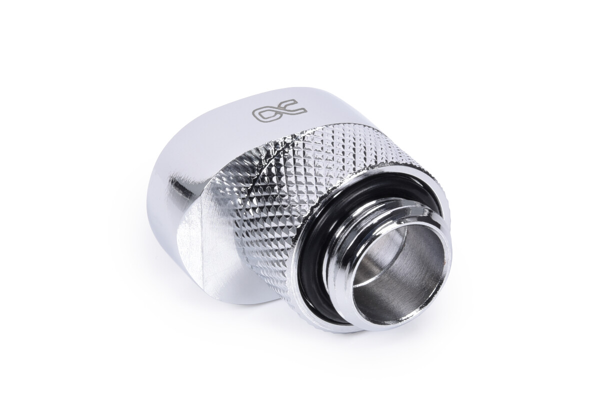 Alphacool Eiszapfen 8mm Offset Fitting Rotatable G1/4 OT to G1/4 IT, Chrome