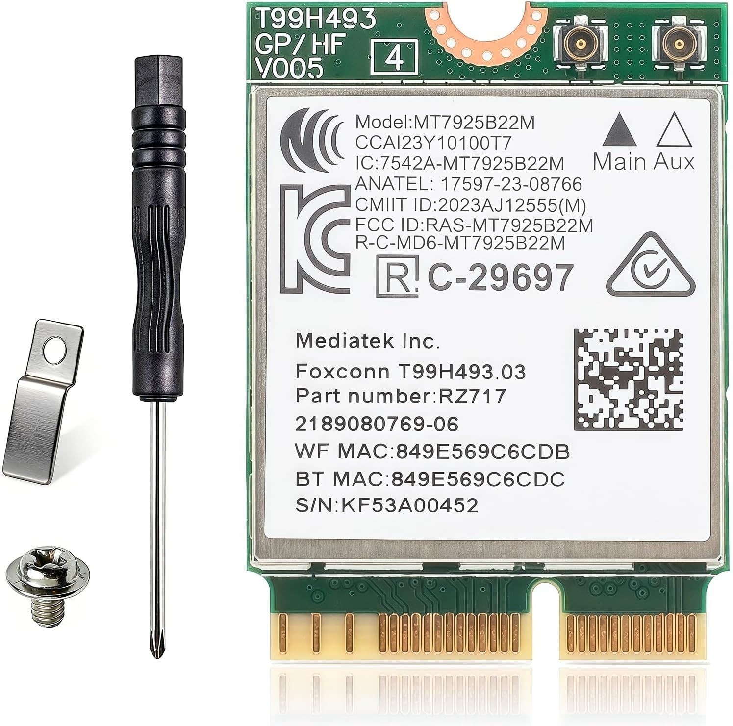 Upgrade to WiFi 7 BE6500 M.2 2230 Card – Unmatched 6.5Gbps Speed, Bluetooth 5.4