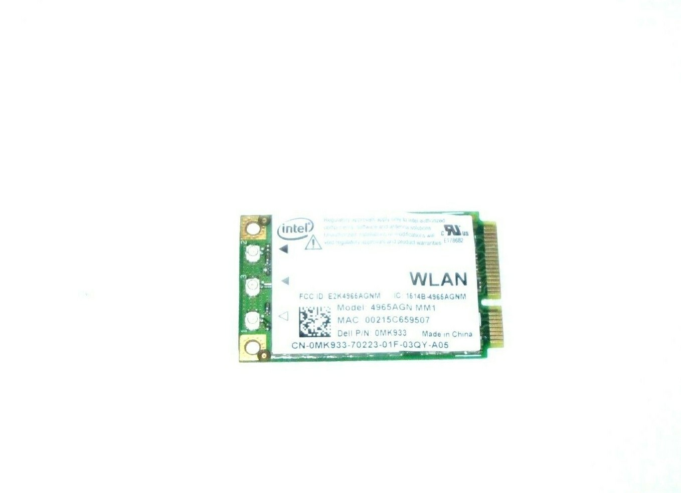 NEW Intel Pro Wireless Wifi 4965AGN 802.11 a/b/g/n MiniCard – MK933