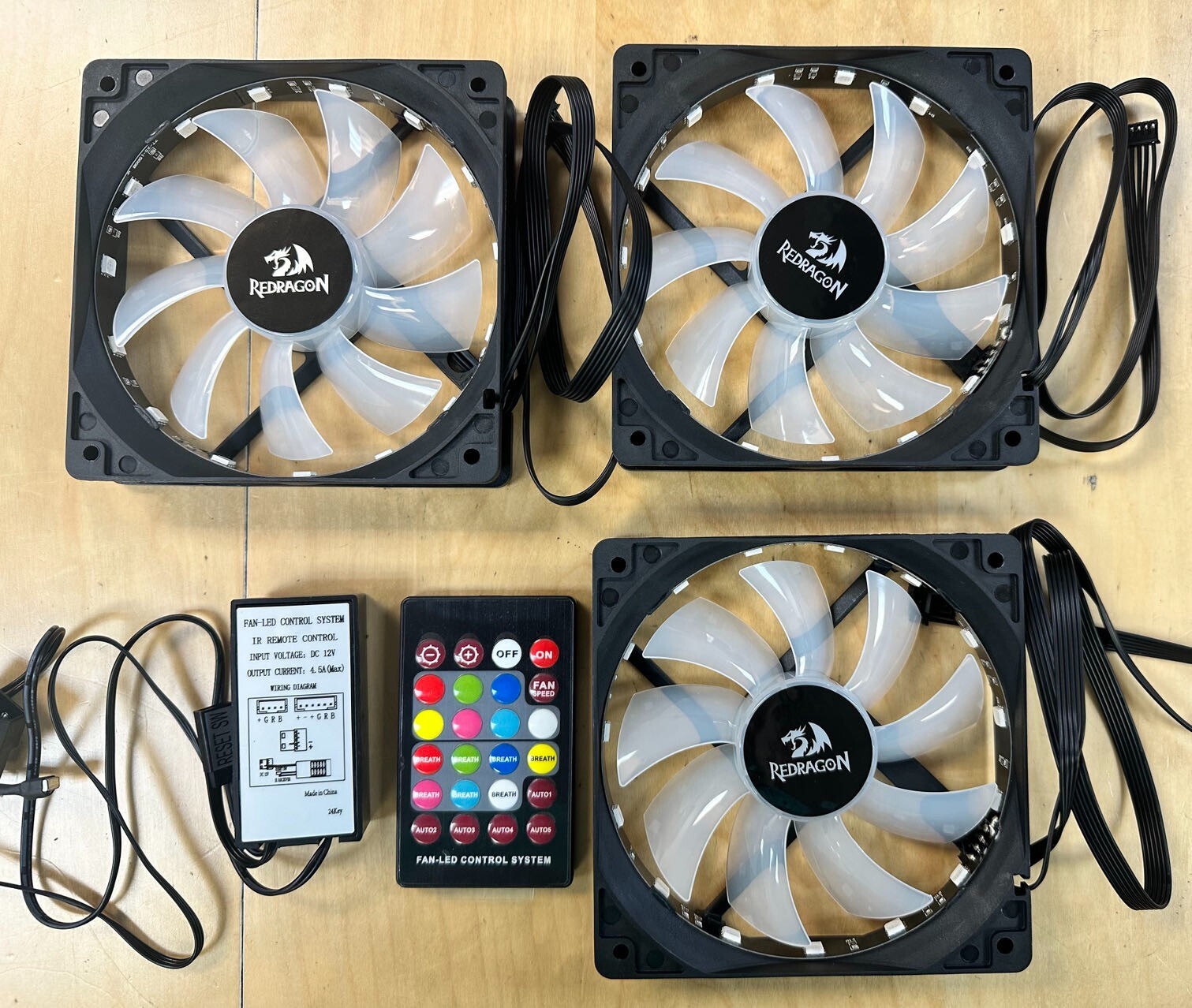 3 pack 12cm RGB Computer CASE fan, PC cooling fan