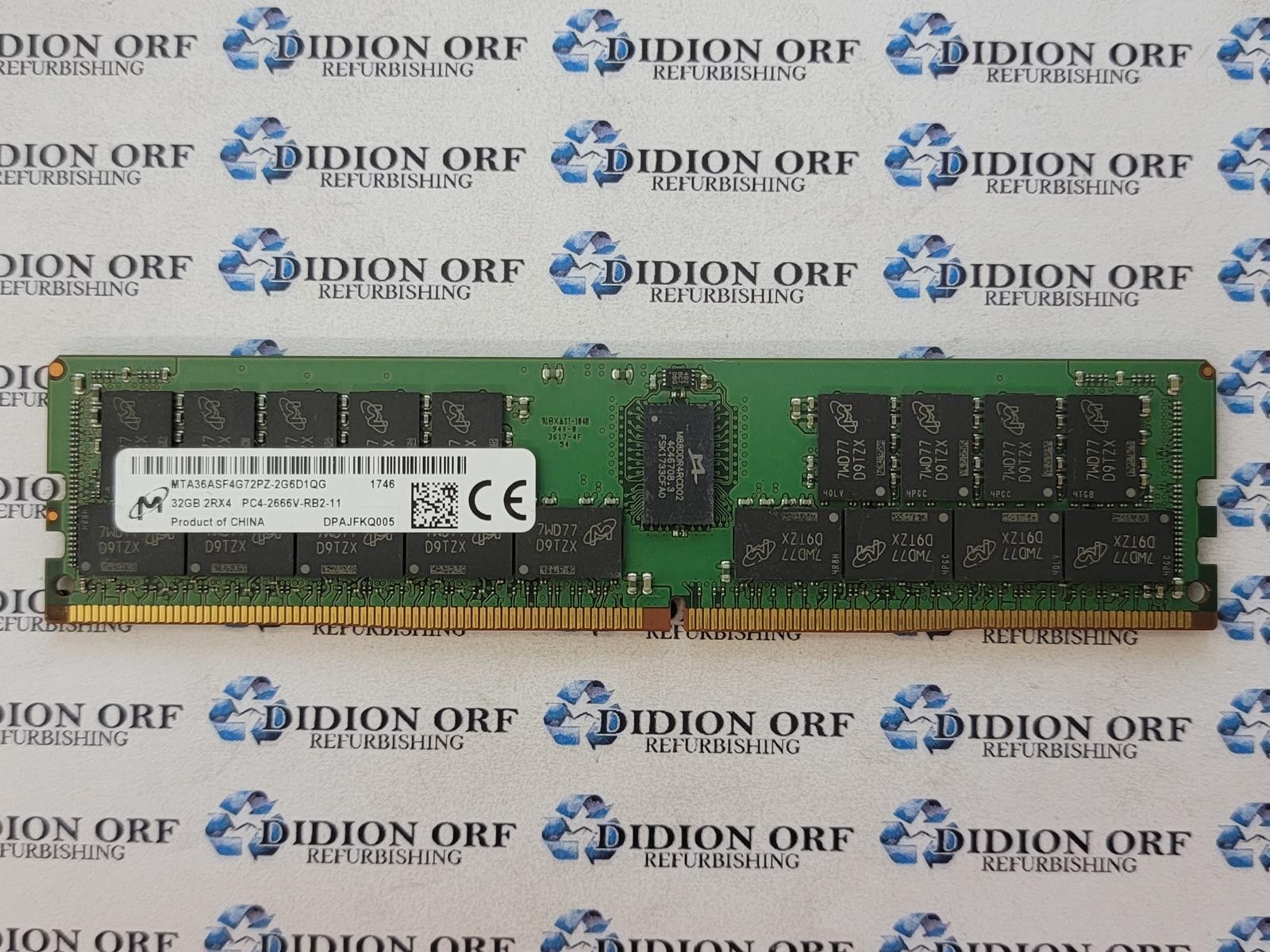 MICRON 32 GB DDR4 REG SERVER RAM PC4-2666V MTA36ASF4G72PZ-2G6D1, SKU 21876