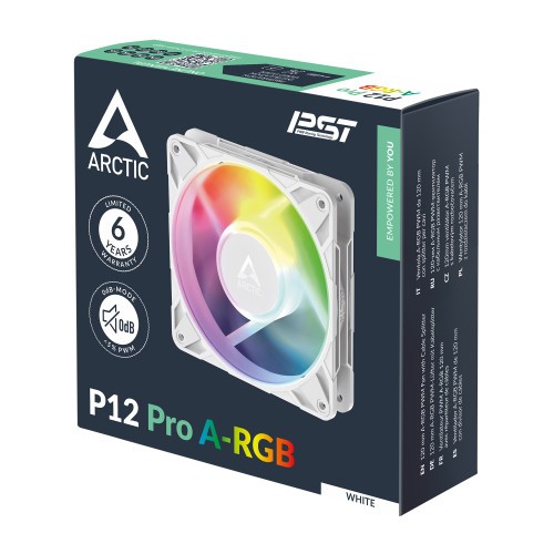 Arctic P12 Pro A-RGB PWM 120mm 3000rpm 4-Pin Case Fan (White) ACFAN00311A