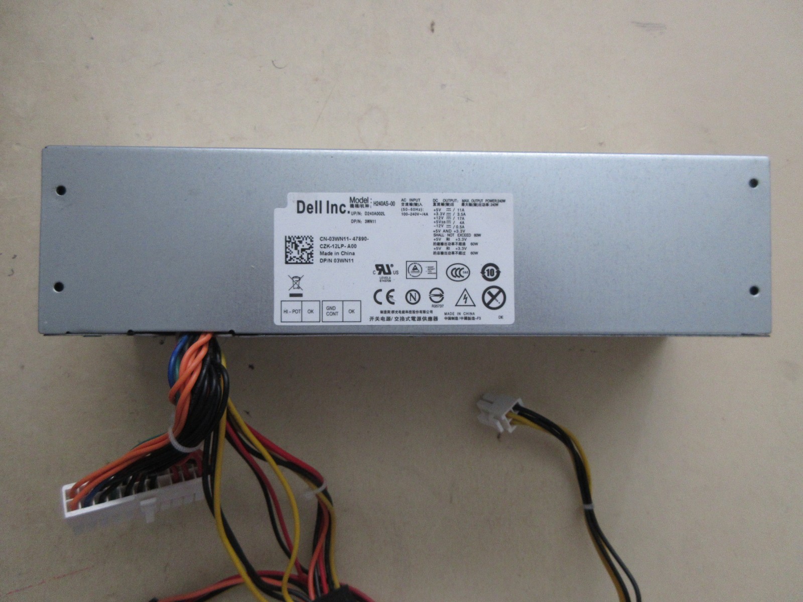 Dell H240AS-00 Mini ATX 240W Power Supply for Dell Optiplex SFF models