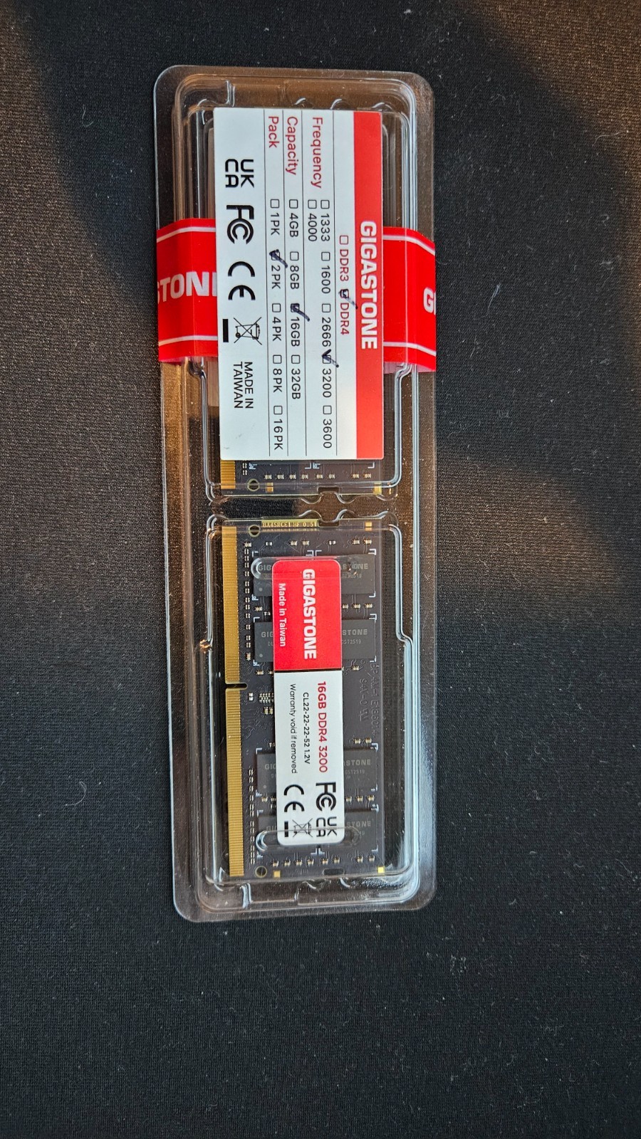 [DDR4 RAM] GIGASTONE 32GB Kit (2x16GB) DDR4 3200MHz (2933MHz or 2666MHz) SODIMM