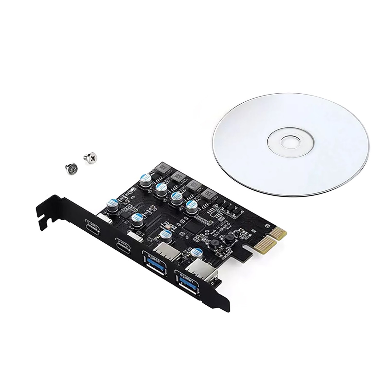 USB 3.2 GEN1 PCI-E Expansion Card 4 Ports 2*USB-A + 2*USB-C USB 3.0 5Gbps