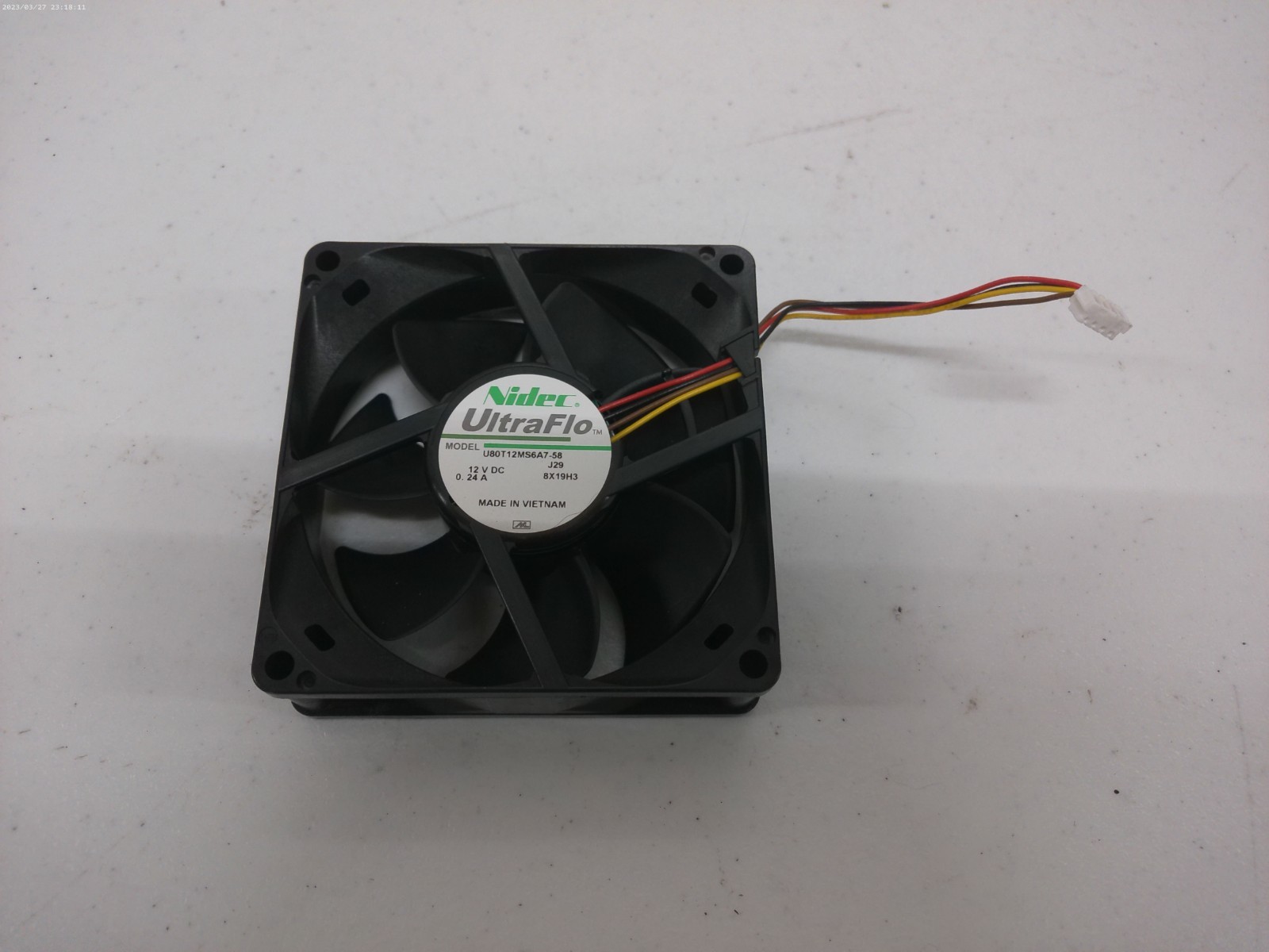Nidec UltraFlo UB12T12MSA47-58 Cooling Fan 12V DC 0.24A for Lexmark CX923dxe