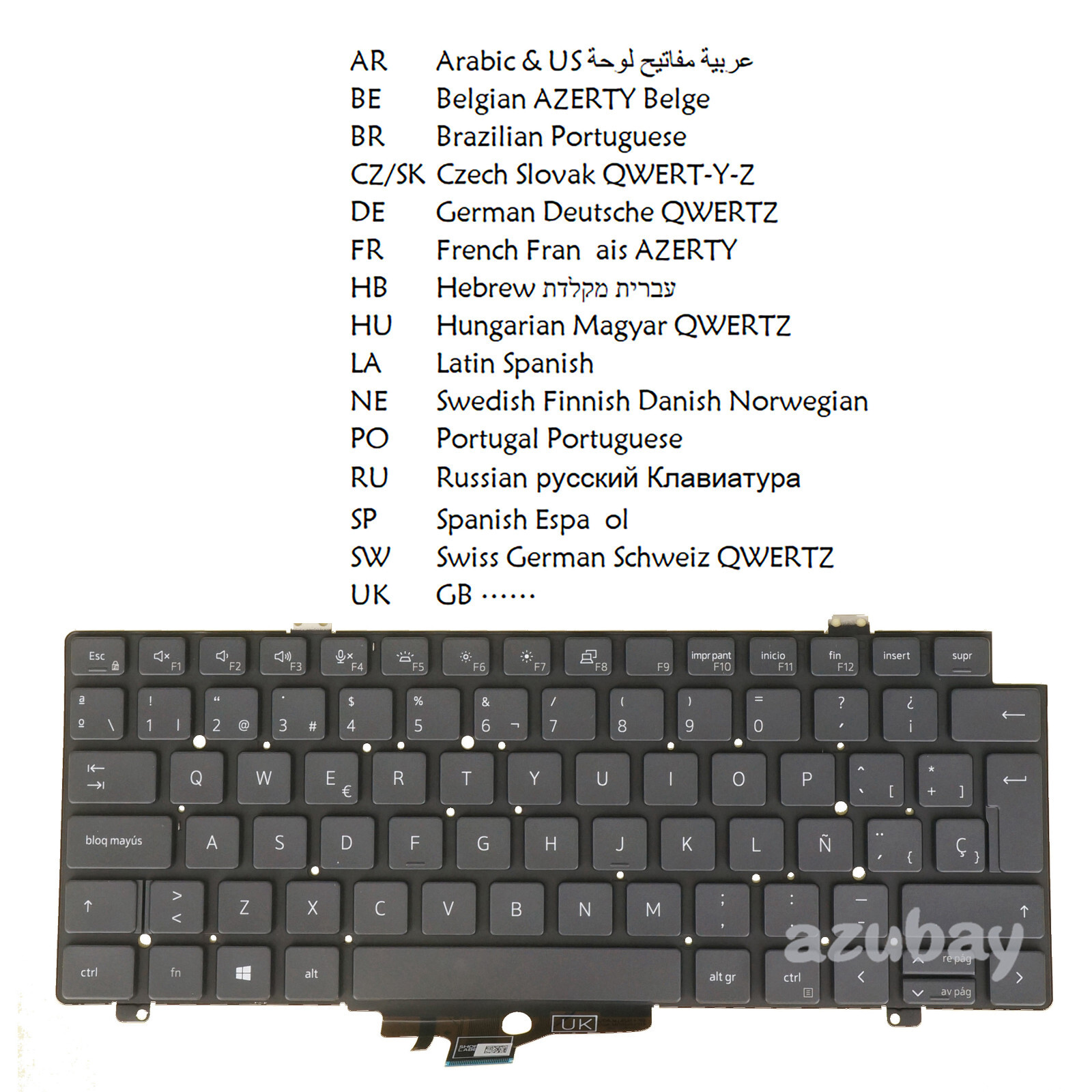 Keyboard For Dell Latitude 5420 5421 5430 5431 5440 7420 7430 7520 7530 Backlit