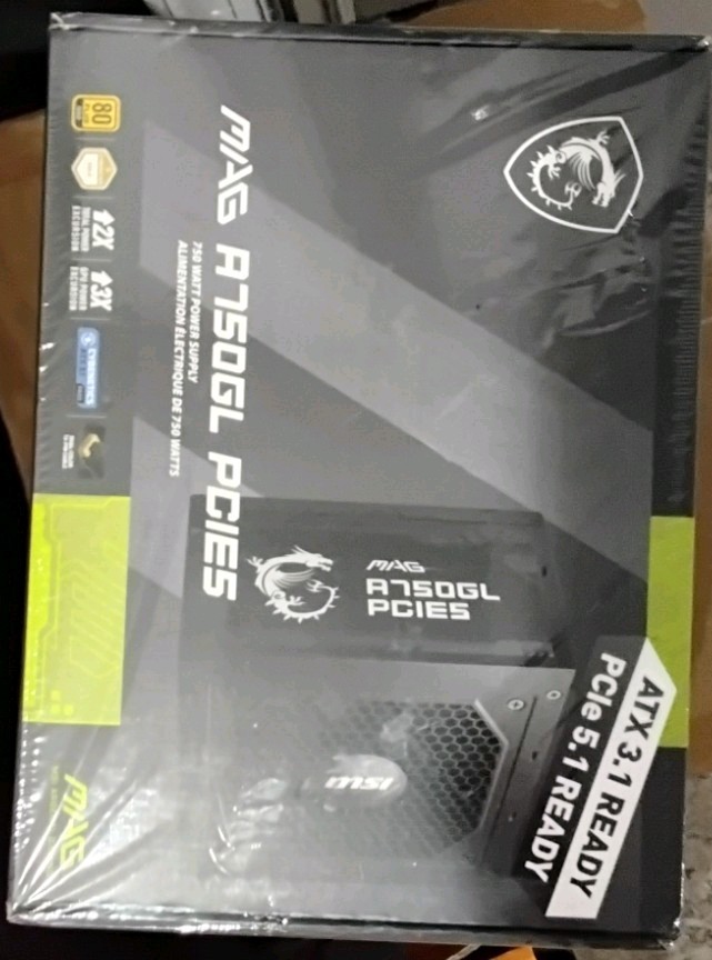 MSI MAG A750GL PCIE5 750W ATX 3.1 80+ Gold New Sealed
