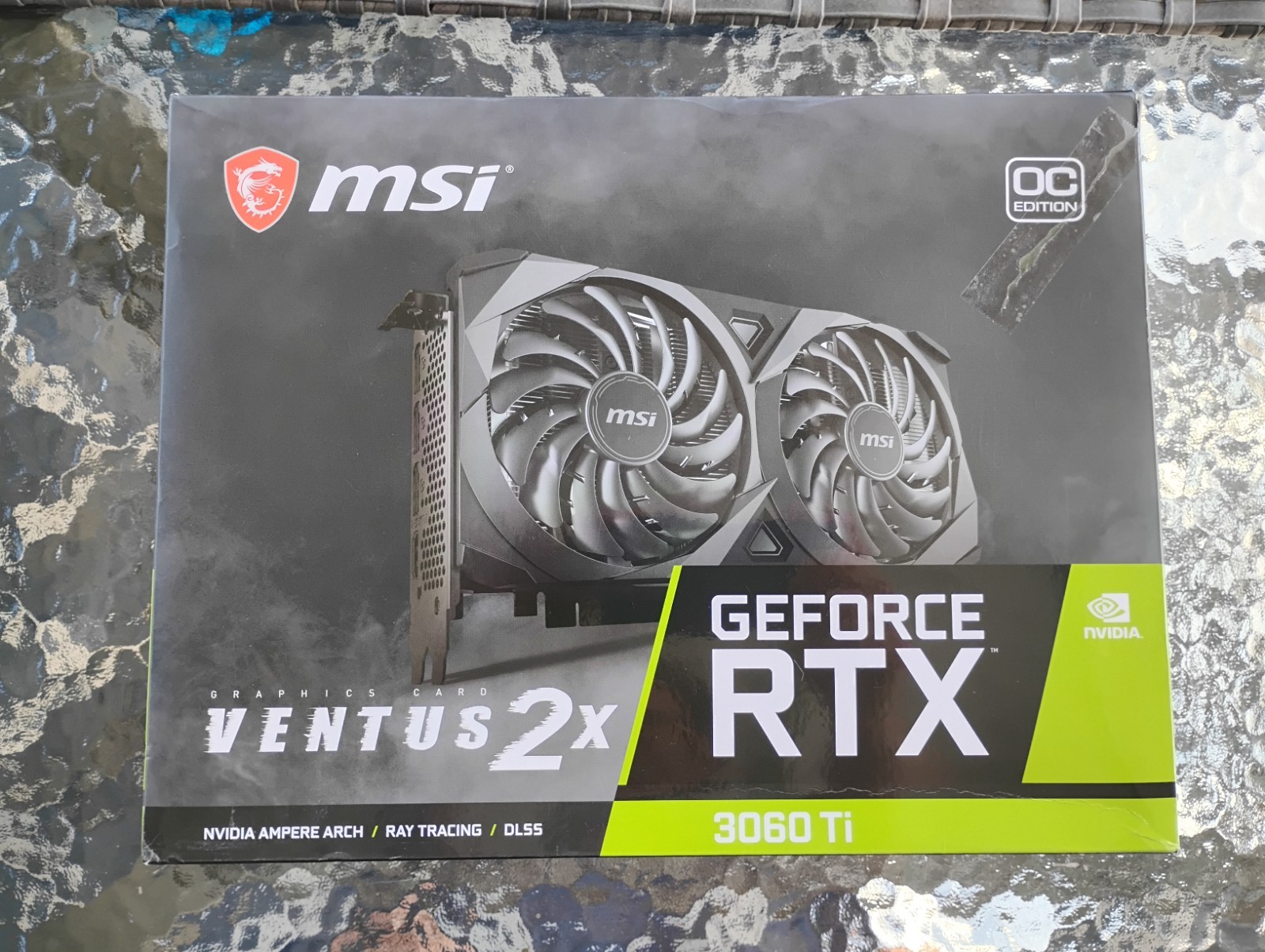 MSI GeForce RTX 3060 Ti Ventus 2X EMPTY Retail Box Original Packaging CIB