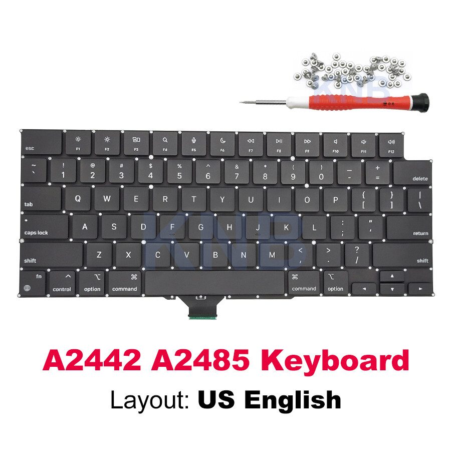 New US layout Keyboard with Screw For Macbook Pro 14″ 16″ A2442 A2485 2021 Year