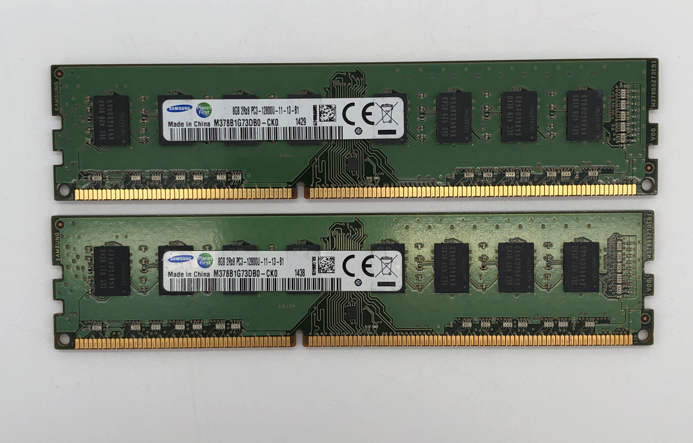 SAMSUNG M378B1G73DB0-CK0 – 16GB (2X8GB) – PC3-12800 – DDR3 RAM