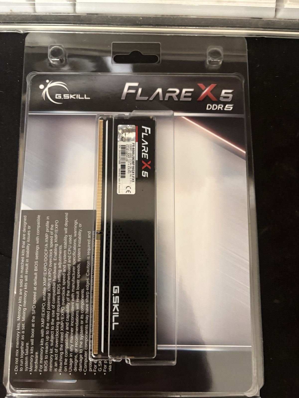 NEW G.SKILL Flare X5 16GB DDR5-6000 CL36 AMD EXPO RAM F5-6000J3636F16GX1-FX5