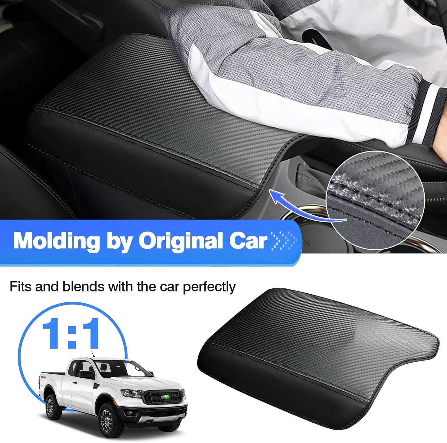 Autorder Center Console Cover for 2019-2023 Ford Ranger 19-23