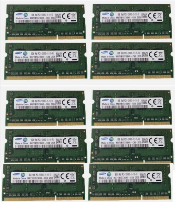 Lot (10) 8GB SAMSUNG 1600MHz PC3L-12800S Laptop Memory 80GB Total-FREE SHIPPING!