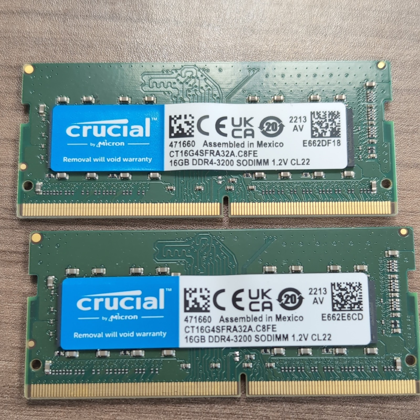 Crucial 32GB (2x16GB) DDR4-3200 SO-DIMM Laptop RAM 260-Pin CT16G4SFRA32A.C8FE