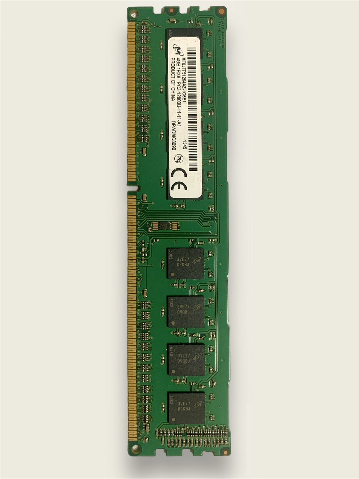 Micron DDR3 4GB PC3-12800U -11-11-A1 MT8JTF51264AZ-1G6E1 PC RAM