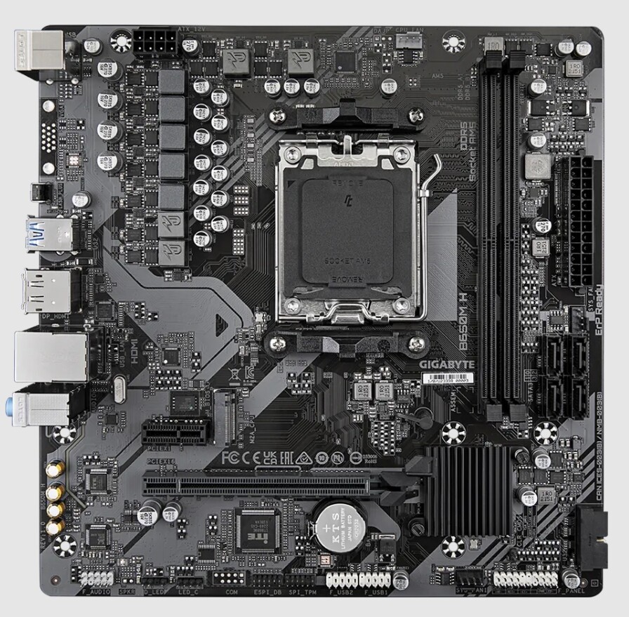 FOR Gigabyte B650M H motherboard AMD B650 Socket AM5 micro ATX Test OK