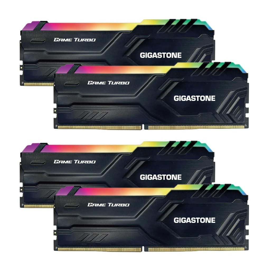 Gigastone Game Turbo RGB 32GB 4x8GB DDR4 3600MHz Desktop Gaming RAM Memory CL18