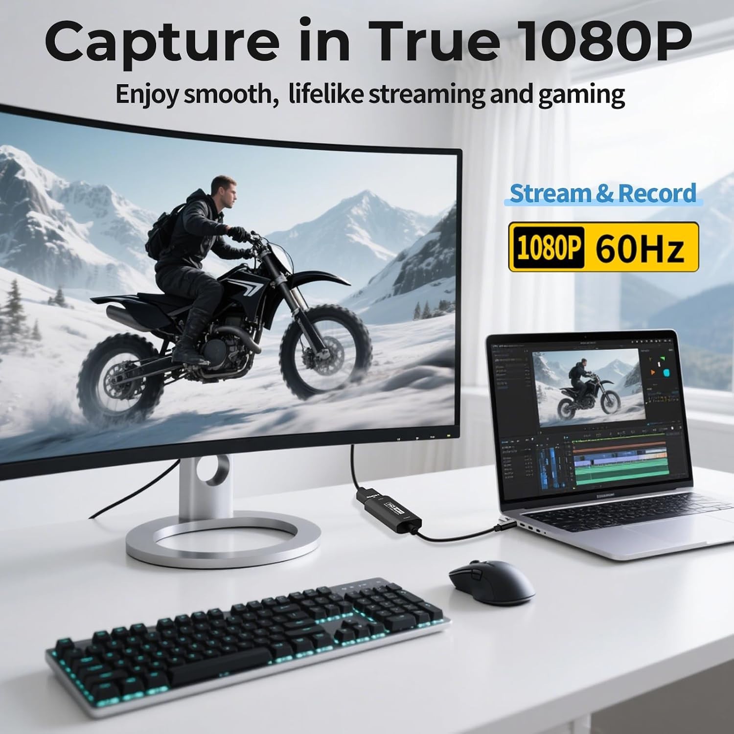 High-Speed HDMI to USB-C Capture Device, Mac Windows