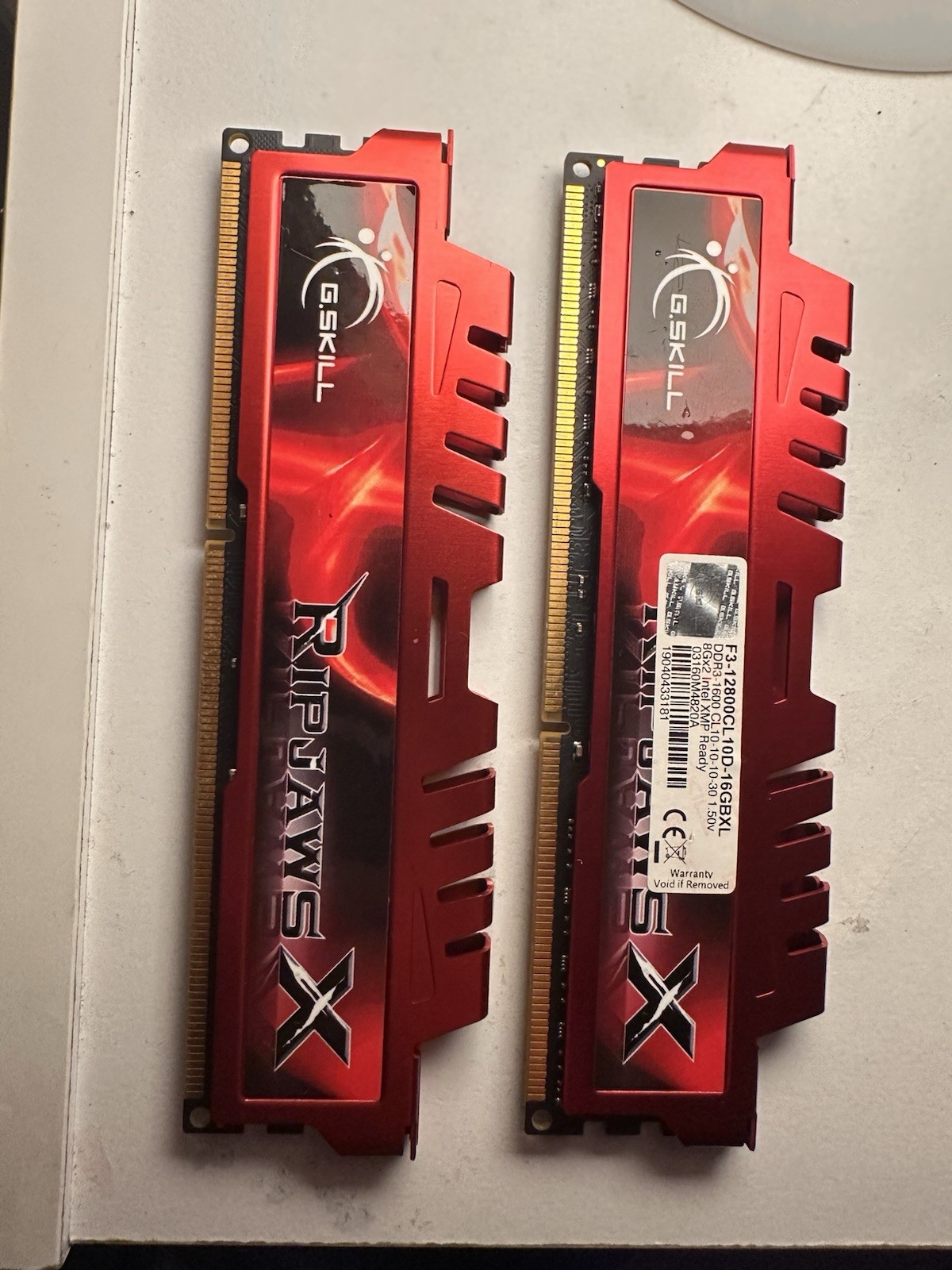 G.SKILL RIPJAWS X 16GB (2x 8GB) DDR3L DESKTOP RAM PC3L-1600 F3-1600C9D-16GXLL