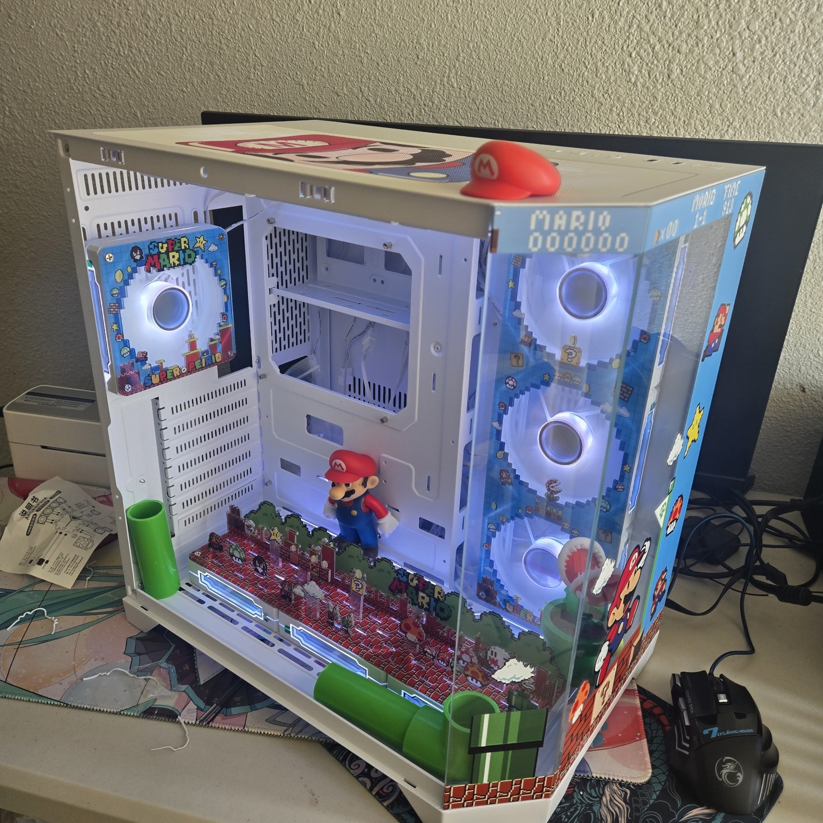 Super Mario Bros Custom PC Case Diorama Kit – World 1-1 Edition (No Fans)