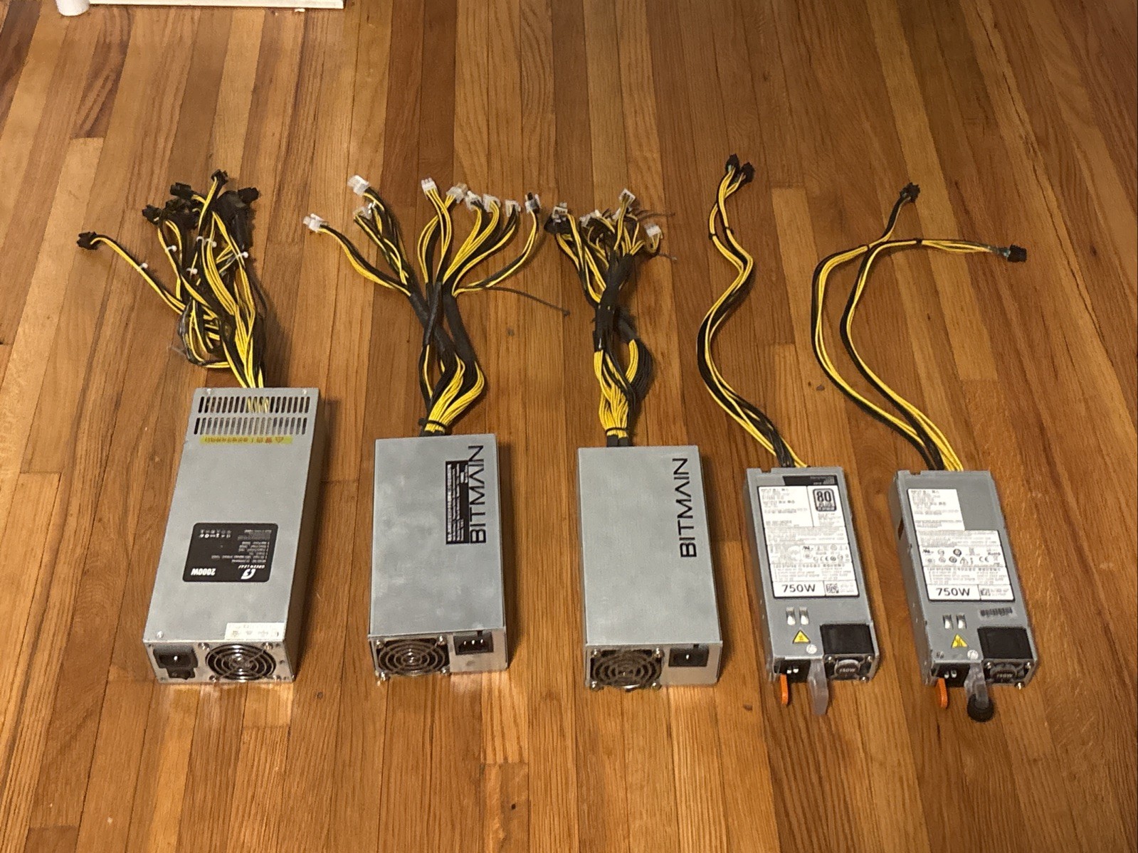 LOT OF 5 Different Assorted ASIC / Computer Power Supply Unit PSU FOR PARTS !!!!