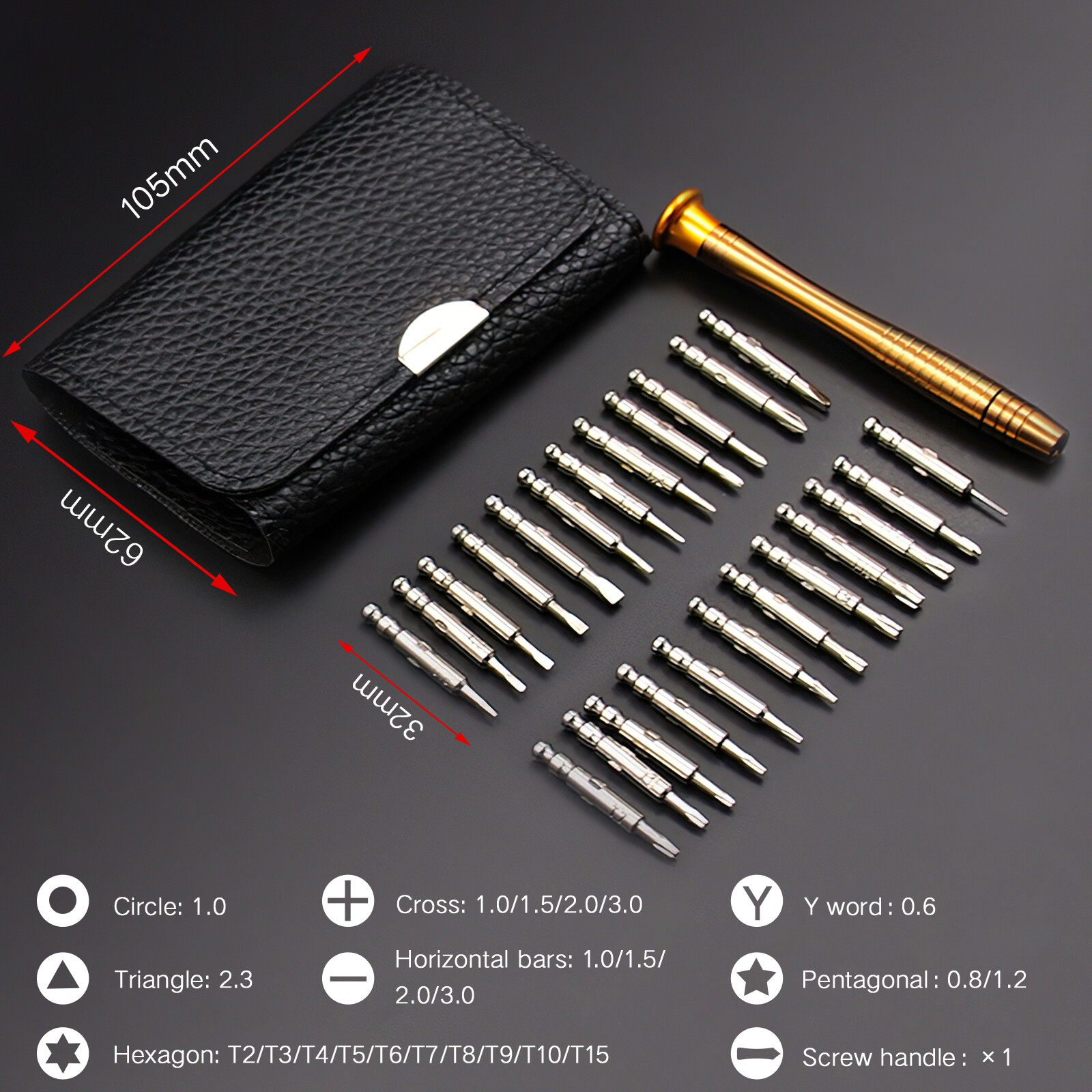 for Macbook Air, Macbook Pro Repair Tool Kit 1.2mm Pentalobe Screwdriver 25X/Set