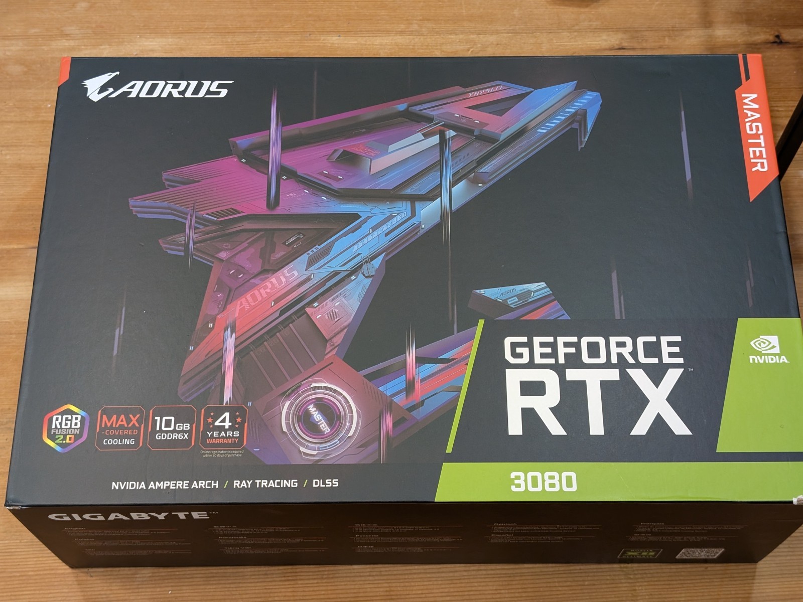 GIGABYTE AORUS MASTER GeForce RTX 3080 10GB GDDR6X Graphics Card PTM7950
