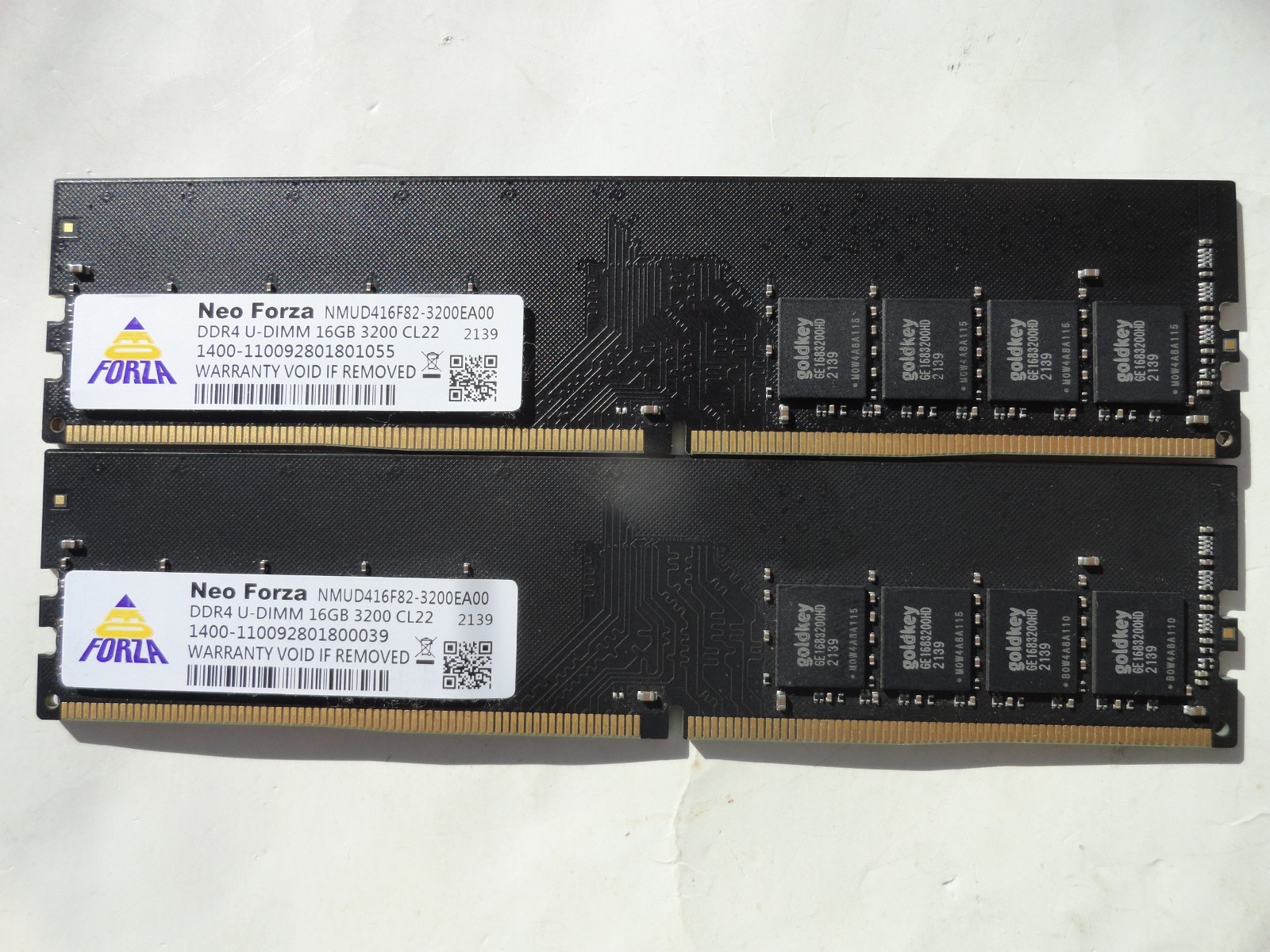 32GB Neo Forza DDR4 Gaming Memory 3200MHz 2x16GB RAM nmud416f82-3200ea00