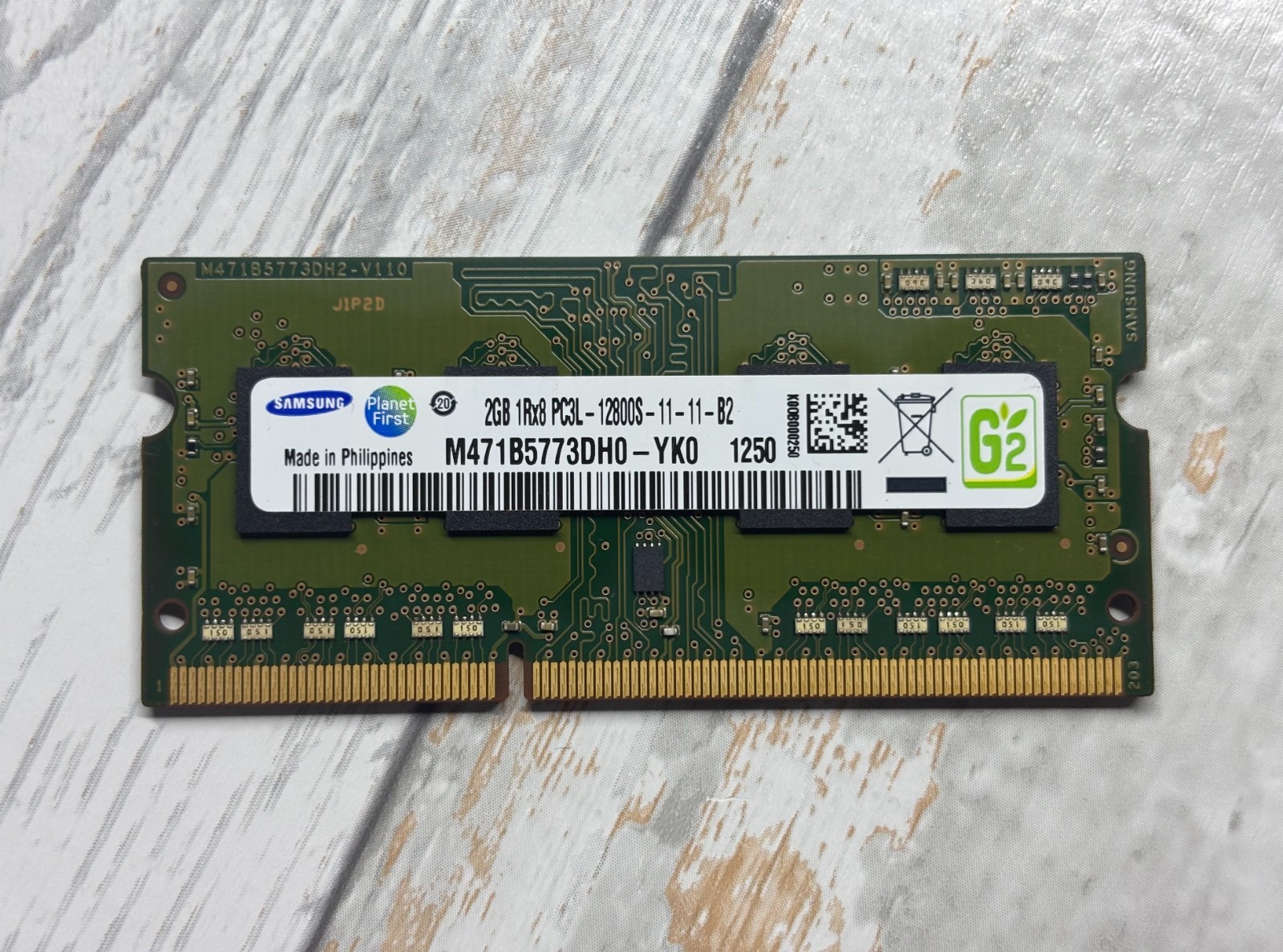 Samsung 2GB DDR3 1600 PC3L-12800 1Rx8 SO-DIMM Laptop RAM M471B5773DH0-YK0 Tested
