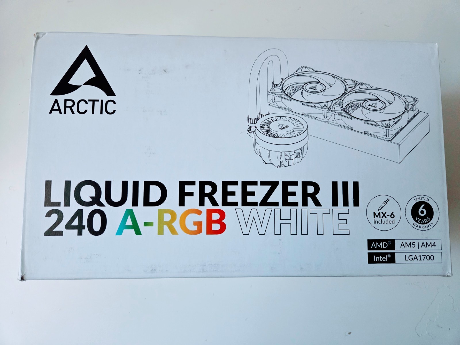 ARCTIC Liquid Freezer III 240 A-RGB white PC Water Cooler AIO Cooling CPU