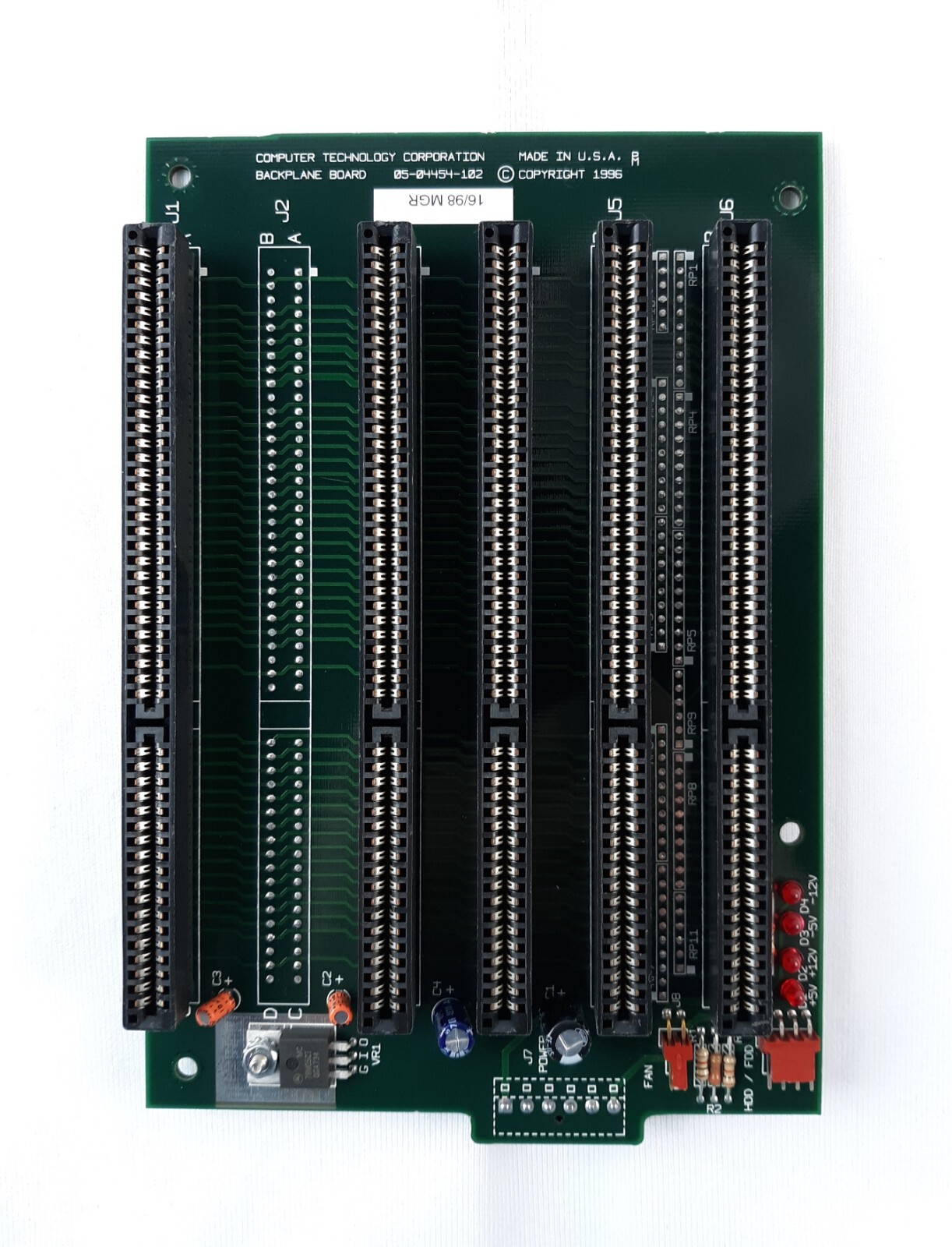 CTC 05-04454-102 5-Slot ISA Backplane