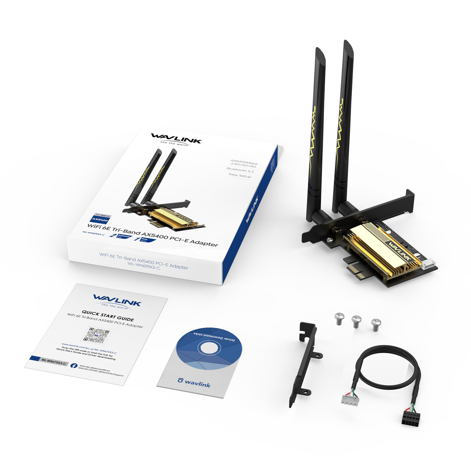 WAVLINK PCIE WiFi Card M.2 OPTION Wireless Card Adapter Bluetooth Desktop PCIe
