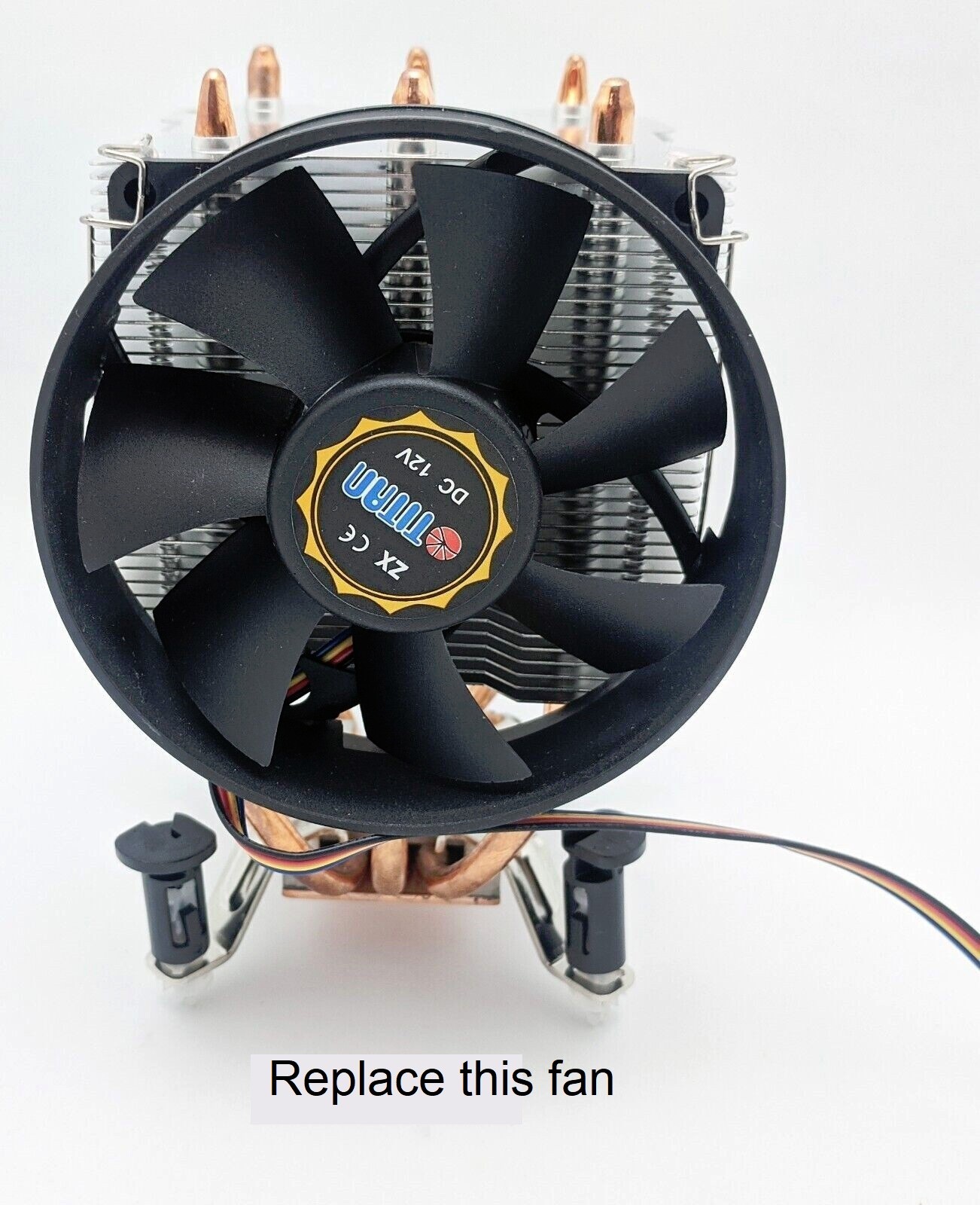 NEW Replacement 4-pin PWM 80mm Frame 95mm Diameter Fan for Titan CPU Cooler