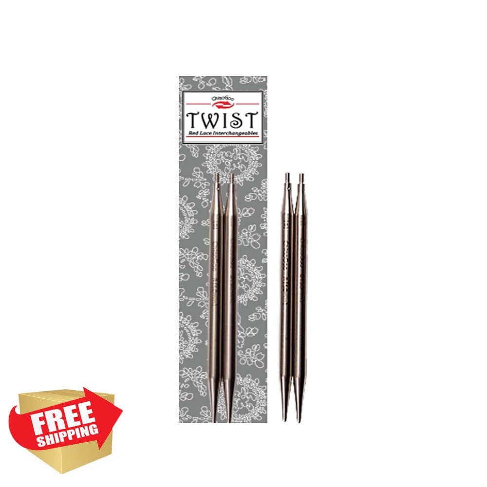 ChiaoGoo 5in Twist Red Lace Tips 6/4mm