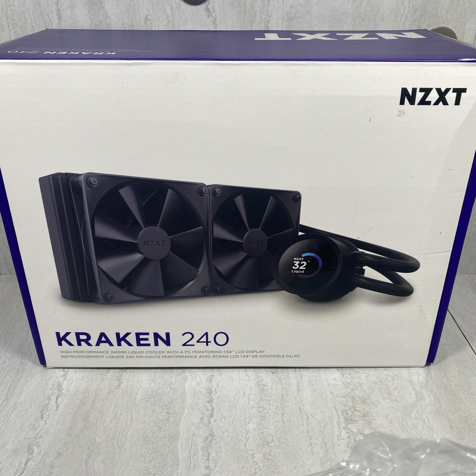 NZXT Kraken 240 2x120mm AiO Liquid CPU Cooler – Matte Black – Missing Parts