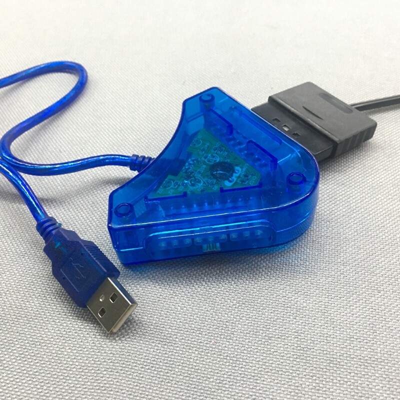 USB Game Controller Adapter Dual Port Controllers to PC USB Adaptor for PS1/for
