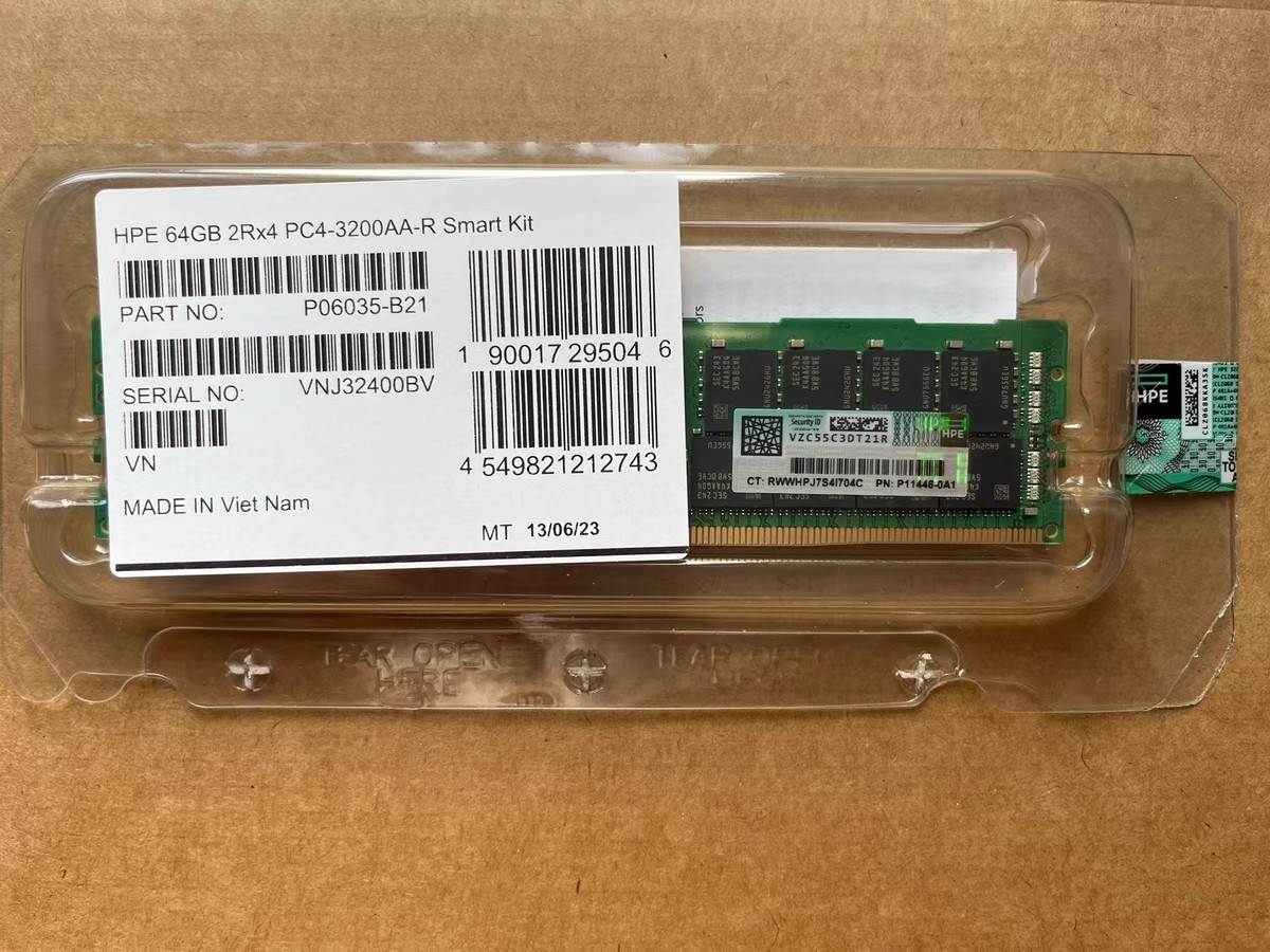 NEW P06035-B21 P11446-0A1 HPE 2RX4 64GB DDR4 PC4-3200AA RDIMM ECC Server Memory