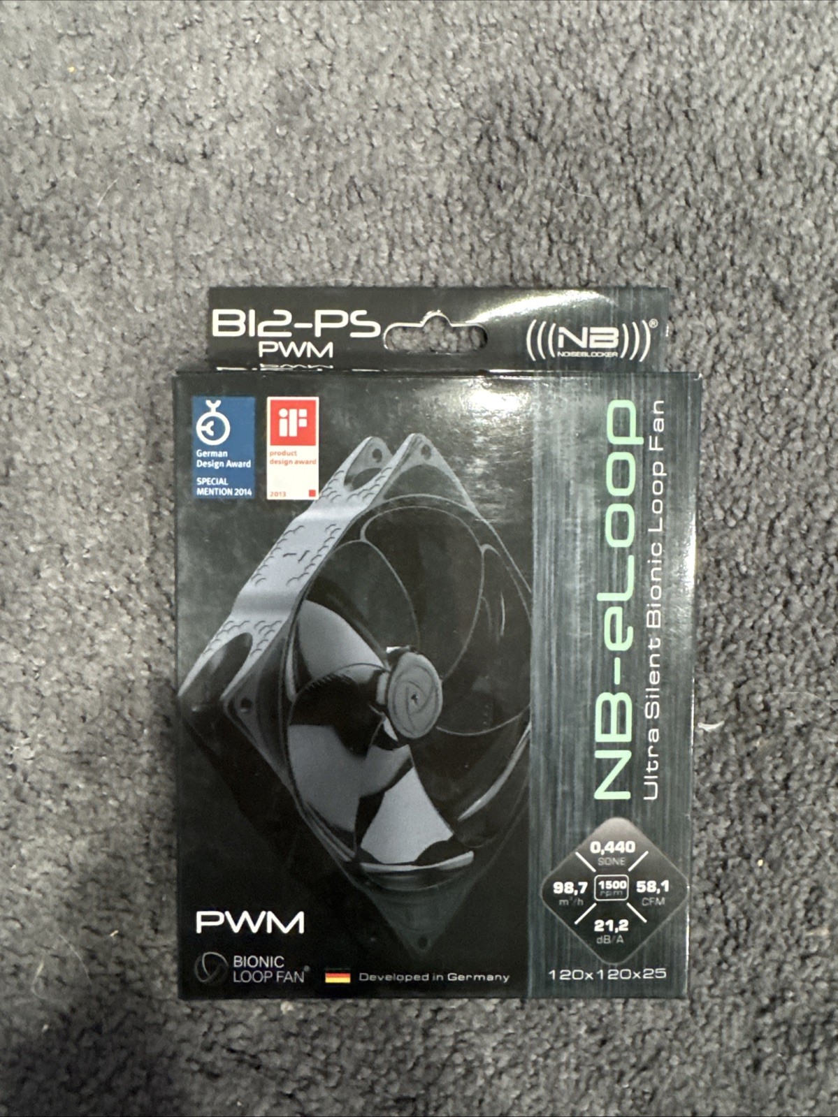 Noise Blocker B12-PS 120mm FAN | 1500rpm | 58.1 CFM