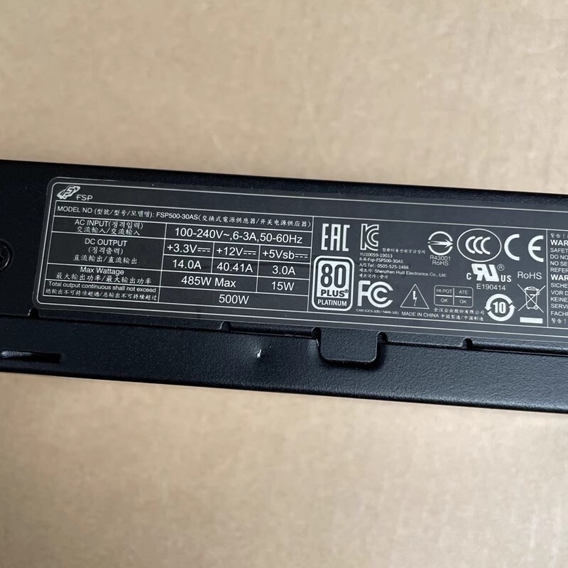 FSP500-30AS Flex 500W Power Supply 100-240V For Intel Ghost Canyon NUC9 Element