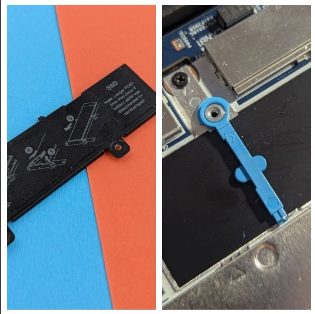 SSD NVMe Retainer + Plastic Bracket – Dell Latitude 5330 – Used – Original