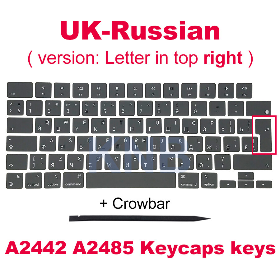 New Keycaps Russian For Macbook Pro Retina M1 Pro Max A2442 A2485 14″ 16″ 2021