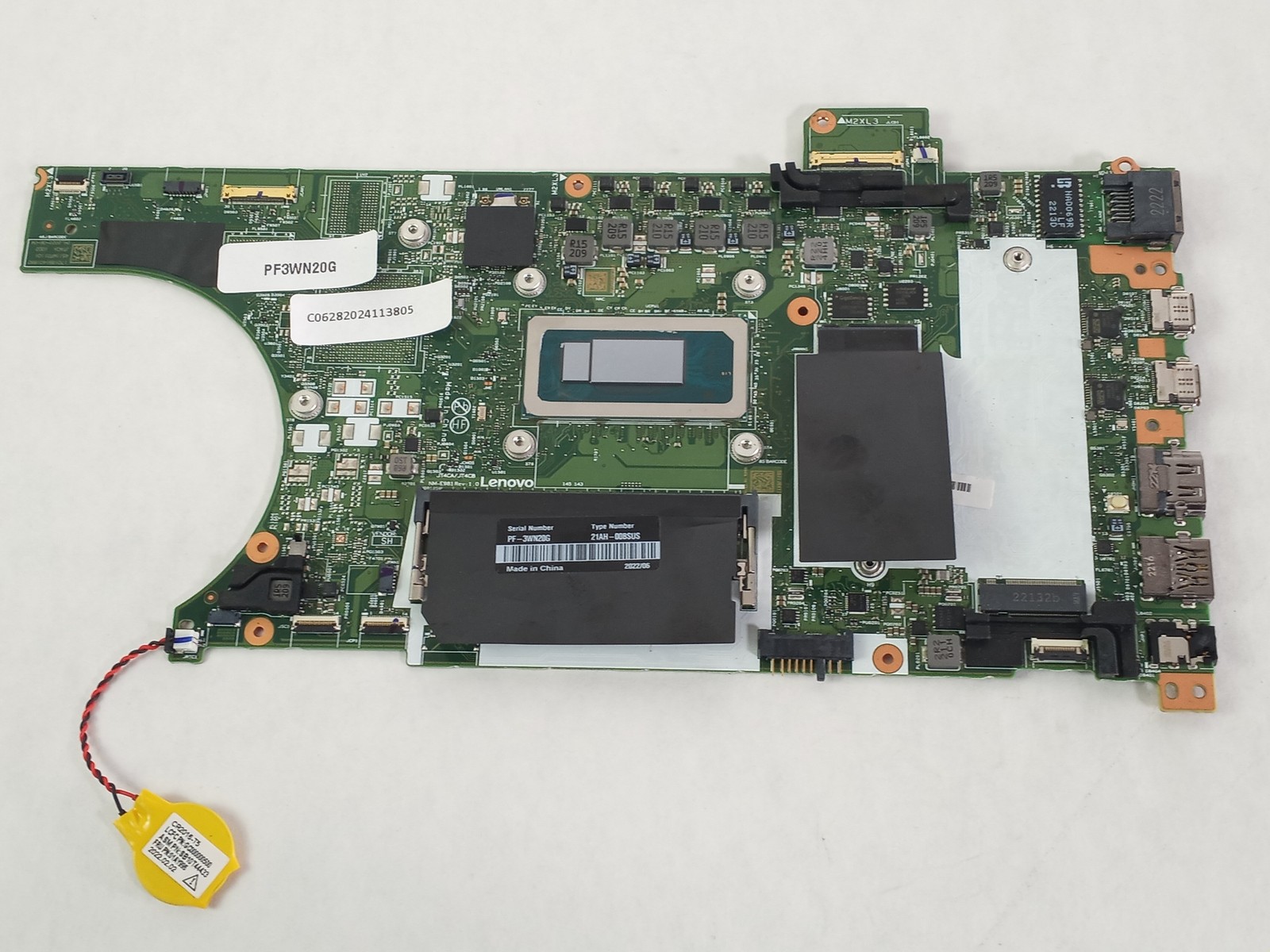 Lenovo ThinkPad T16 Gen 1 Core i7-1260P 2.10 GHz 8 GB DDR4 Motherboard