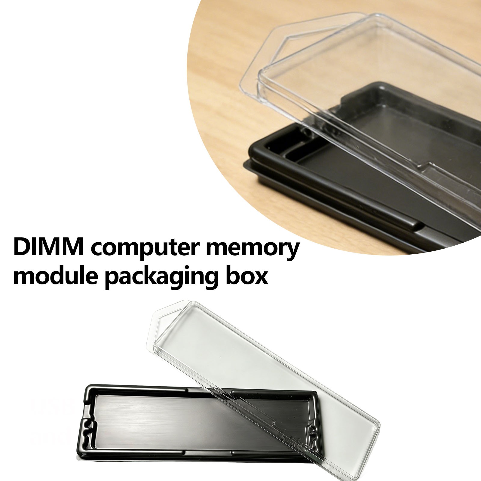 Long Dimm Memory Holder Case Clamshell for DDR, DDR2, DDR3, DDR4 and DDR5