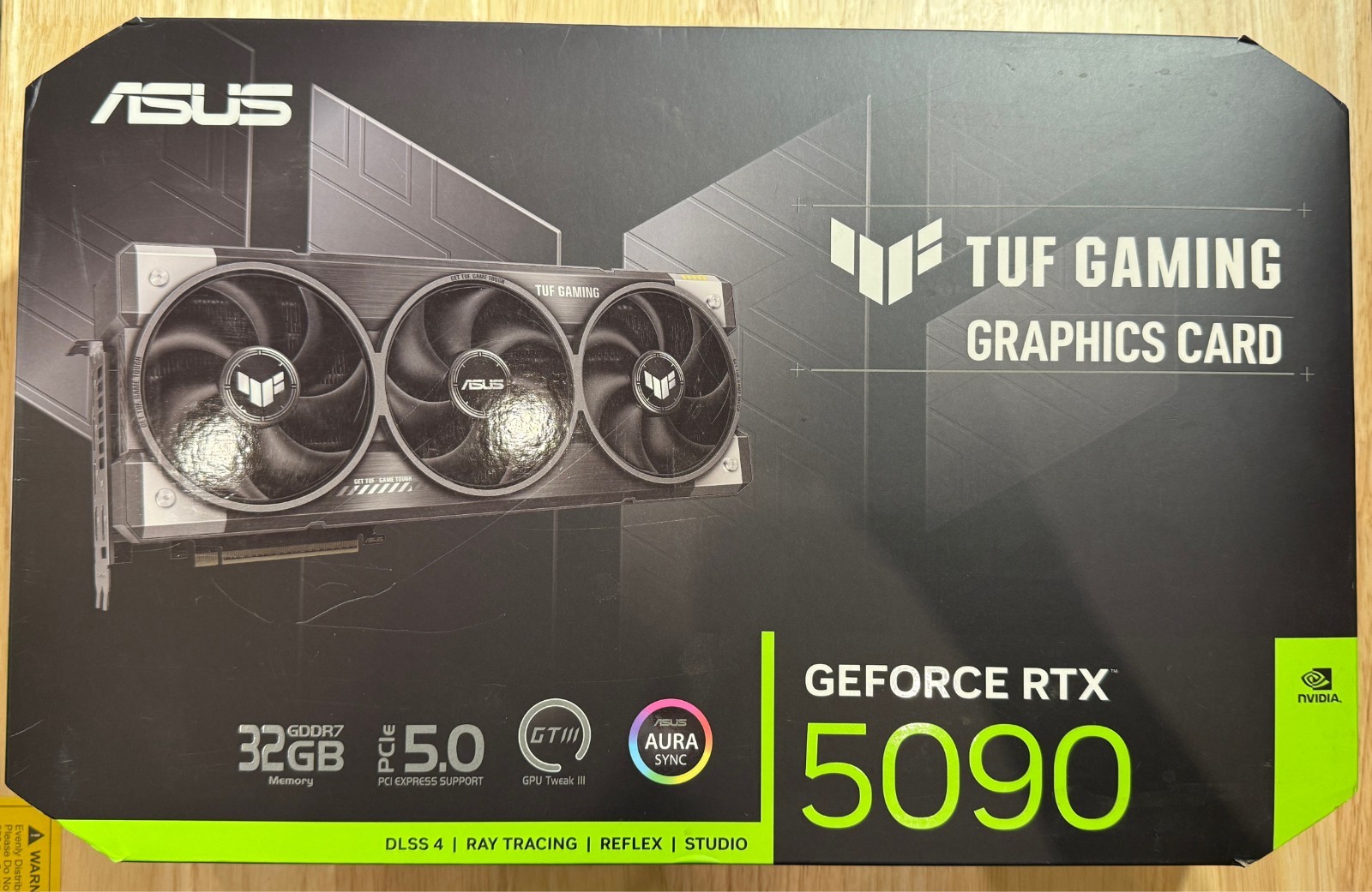 BOX & Accessories ONLY – ASUS TUF GeForce RTX 5090 32GB GDDR7