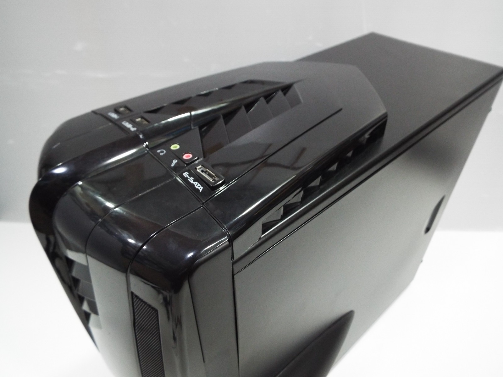 AeroCool ATX Mid Tower Cases Syclone II-Bk Black Blue with LED fan