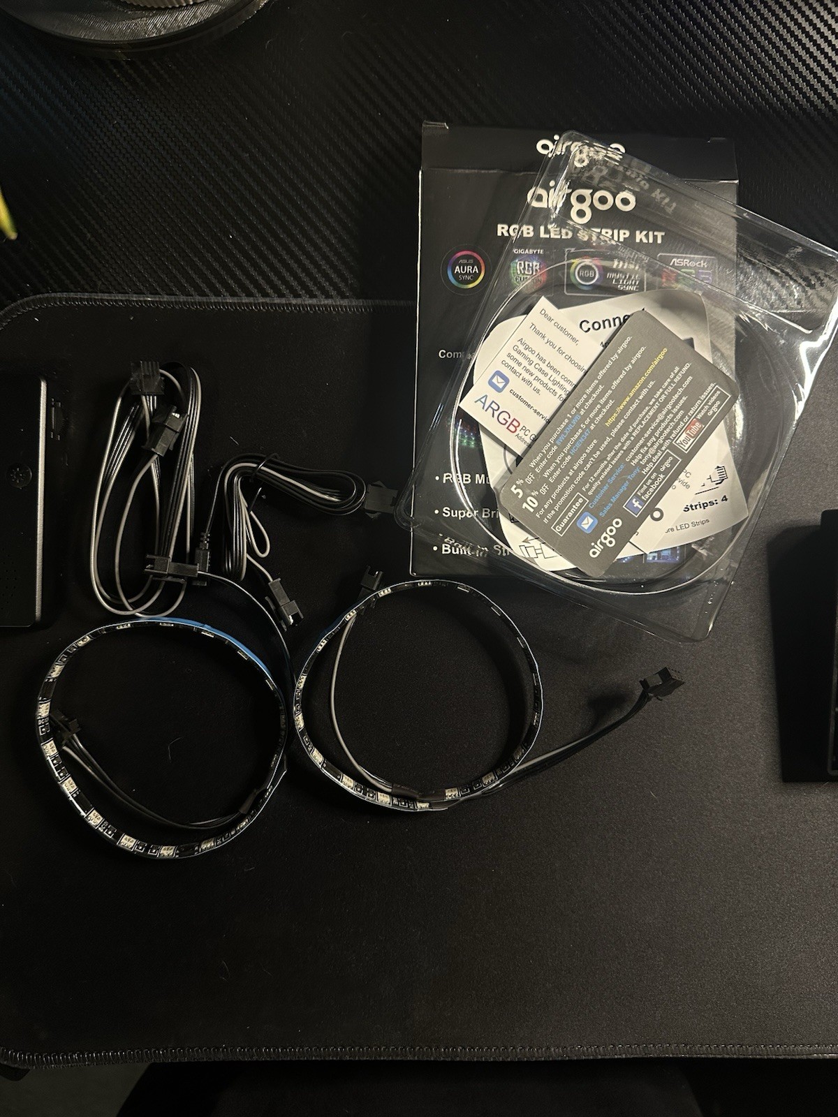 Airgoo RGB LED Strip Kit for PC Case Lighting, 4-Pin RGB Header Compatible