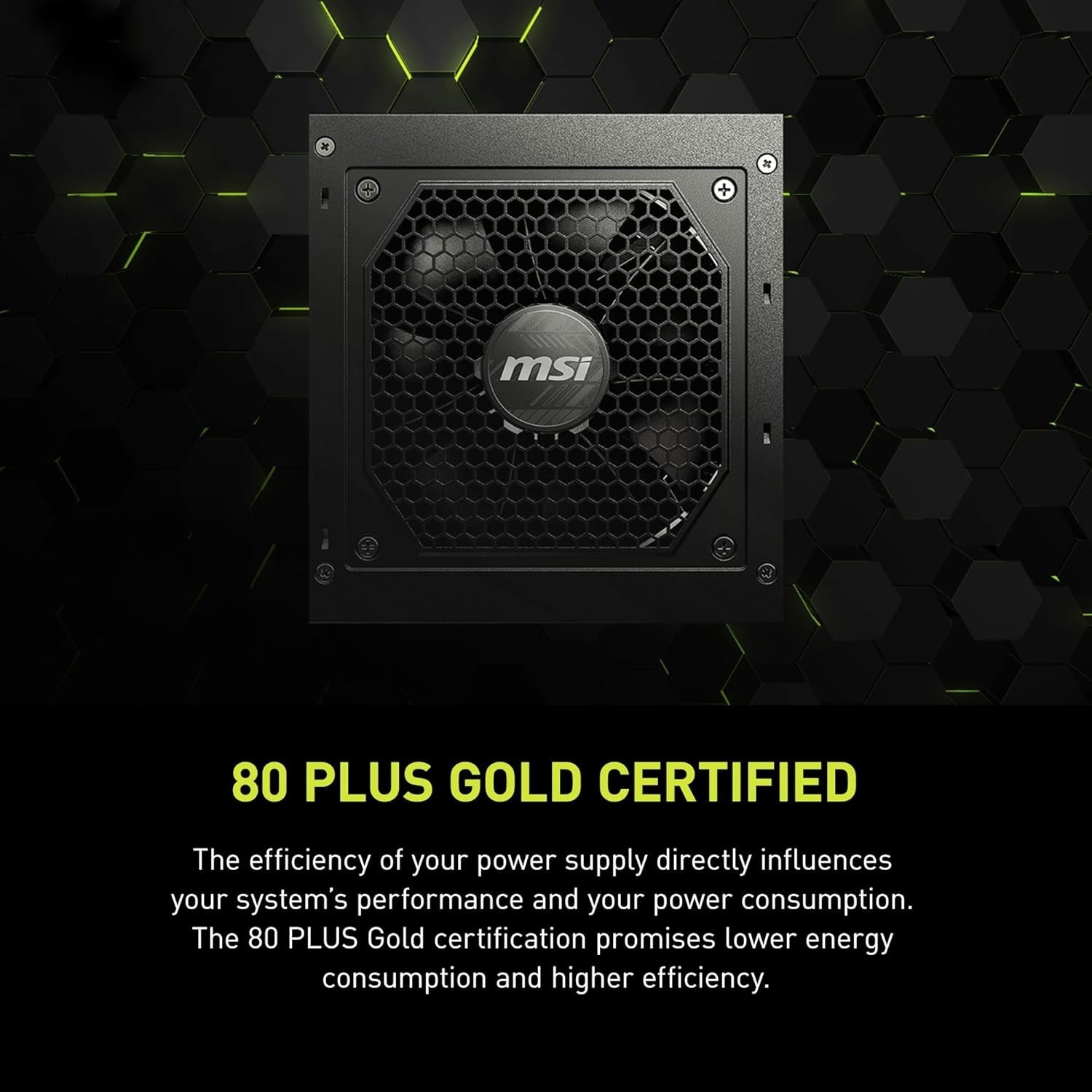 MSI MAG A750GL PCIE5 Fully Modular Compact Gaming 750W Power Supply 80+ Gold